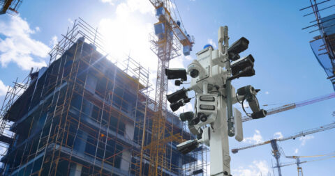 Mobile surveillance trailers and camera towers providing live monitored construction site security in Sacramento and the San Francisco Bay Area.