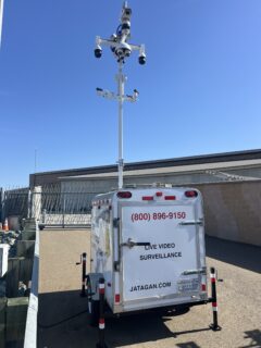 Entrance secured by Jatagan Security’s mobile outdoor video system, providing 24/7 protection for essential water infrastructure