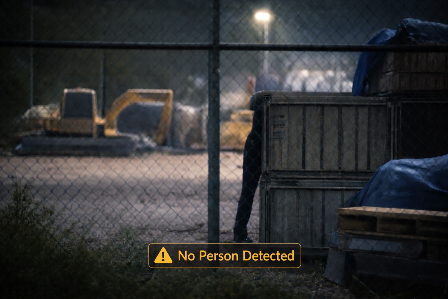 AI fails to detect partial body behind fence