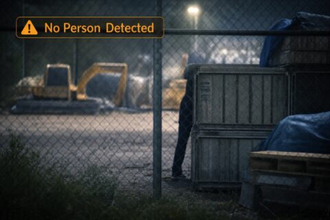 AI fails to detect partial body behind fence