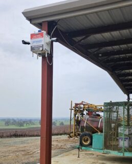 Jatagan's Mounted Guard camera unit at Joel Gott vineyard