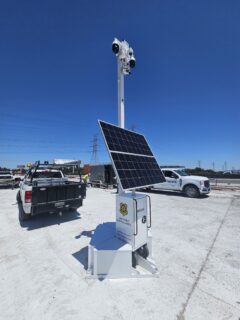 Jatagan's Solar Pole Guard™️ protecting the American River Bridge rehab project in Sacramento